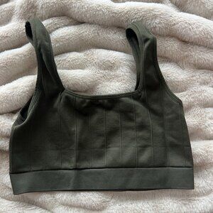 Spiritual Gangster Army Green longline sports bra size XS/S.